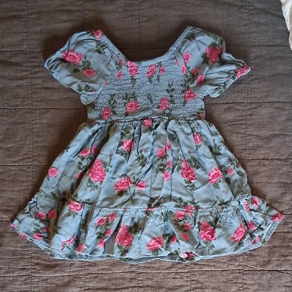 The Children's Place Blue and Pink Floral Dress - Picture 3 of 3